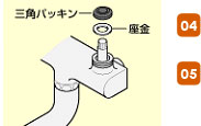 2ハンドル混合栓のパッキンの交換