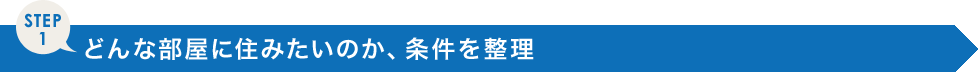 どんな部屋に住みたいのか、条件を整理