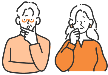 悩む夫婦のイラスト